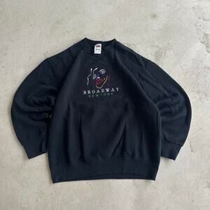 90s Vintage Broadway New York City Embroidered Sweatshirt